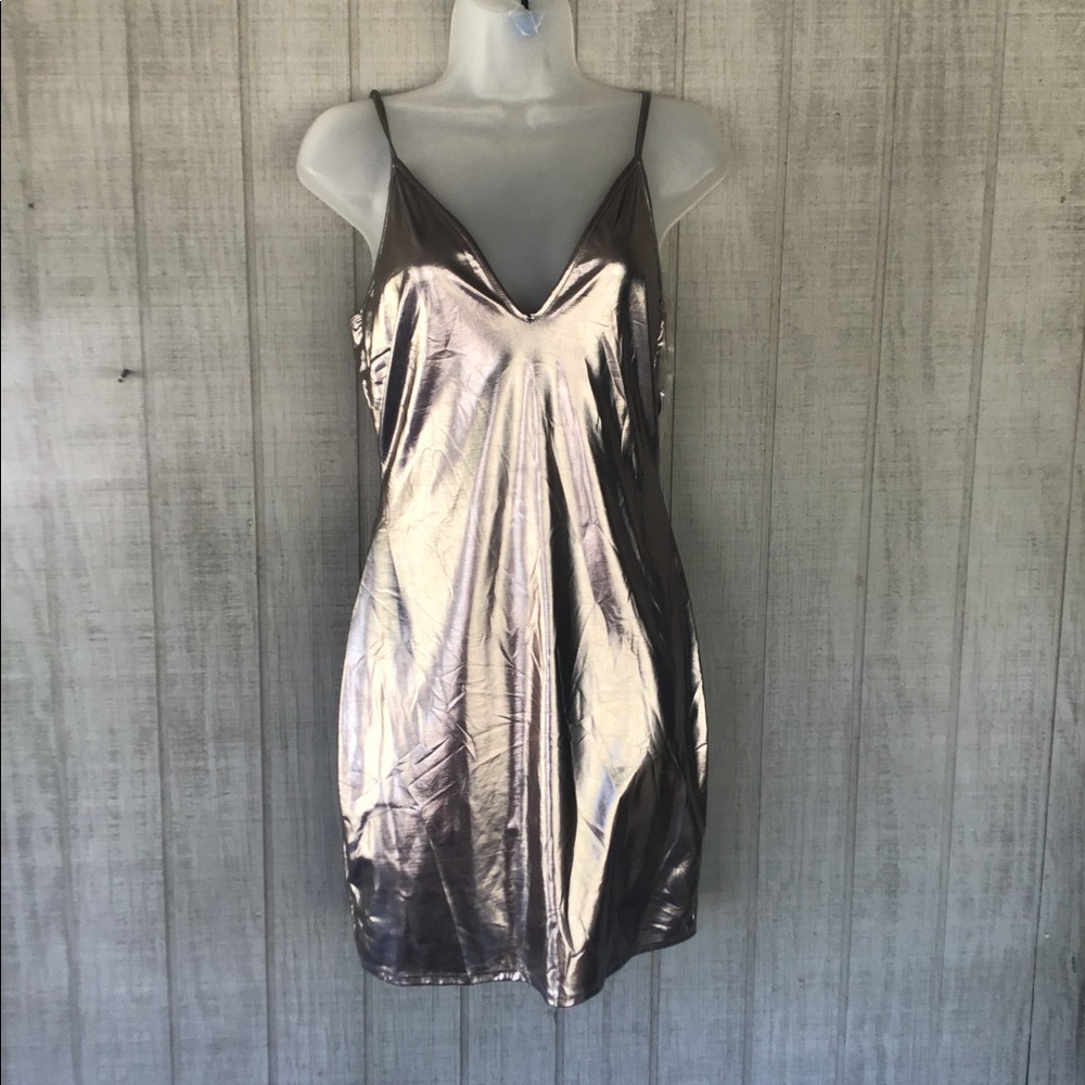 Silver Shiny Party Dress😍